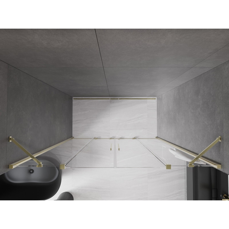 Mexen Velar Duo Sliding Shower Doors 170 cm, Transparent, Gold - 871-170-000-02-50