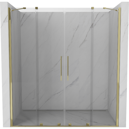 Mexen Velar Duo sliding shower door 200 cm, transparent, gold - 871-200-000-02-50