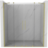 Mexen Velar Duo Sliding Shower Doors 170 cm, Transparent, Brushed Gold - 871-170-000-02-55