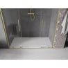 Mexen Velar Duo 180 cm Sliding Shower Door, Transparent, Brushed Gold - 871-180-000-02-55