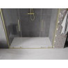 Mexen Velar Duo sliding shower doors 180 cm, transparent, brushed gold - 871-180-000-02-55