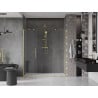 Mexen Velar Duo 180 cm Sliding Shower Door, Transparent, Brushed Gold - 871-180-000-02-55
