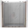 Mexen Velar Duo Sliding Shower Doors 200 cm, Transparent, Rose Gold - 871-200-000-02-60