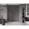 Mexen Velar Duo sliding shower doors 180 cm, transparent, brushed copper - 871-180-000-02-65