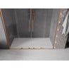 Mexen Velar Duo sliding shower doors 200 cm, transparent, brushed copper - 871-200-000-02-65