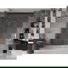 Mexen Velar Duo sliding shower door 200 cm, transparent, brushed copper - 871-200-000-02-65