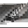 Mexen Velar Duo sliding shower door 170 cm, transparent, brushed gun gray - 871-170-000-02-66