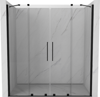 Mexen Velar Duo sliding shower door 170 cm, transparent, black - 871-170-000-02-70