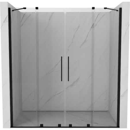 Mexen Velar Duo sliding shower door 180 cm, transparent, black - 871-180-000-02-70