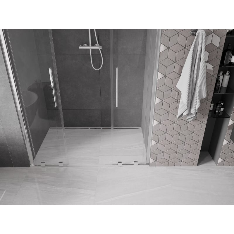 Mexen Velar Duo sliding shower doors 150 cm, transparent, chrome - 871-150-000-02-01