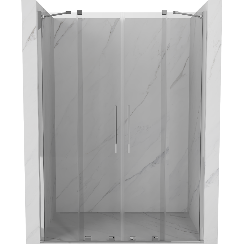 Mexen Velar Duo sliding shower doors 160 cm, transparent, chrome - 871-160-000-02-01