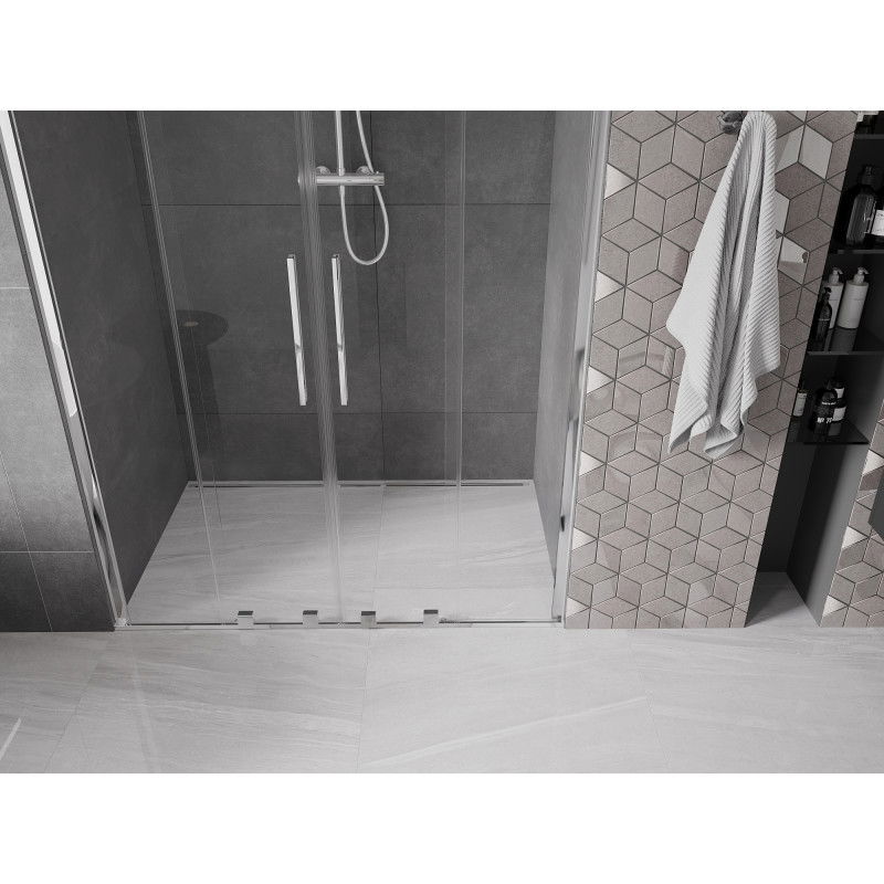Mexen Velar Duo sliding shower doors 160 cm, transparent, chrome - 871-160-000-02-01