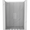 Mexen Velar Duo 150 cm Sliding Shower Door, Transparent, White - 871-150-000-02-20