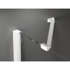 Mexen Velar Duo 150 cm Sliding Shower Door, Transparent, White - 871-150-000-02-20