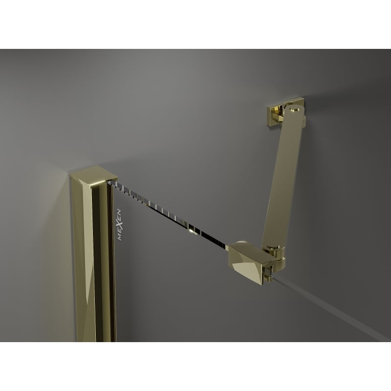 Mexen Velar Duo sliding shower doors 140 cm, transparent, gold - 871-140-000-02-50