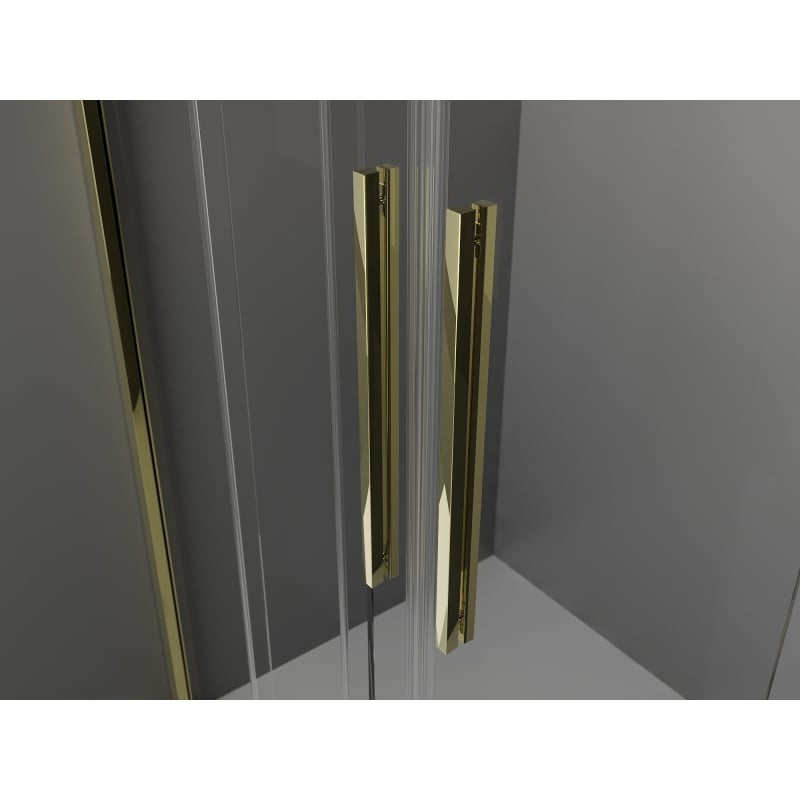 Mexen Velar Duo sliding shower doors 140 cm, transparent, gold - 871-140-000-02-50