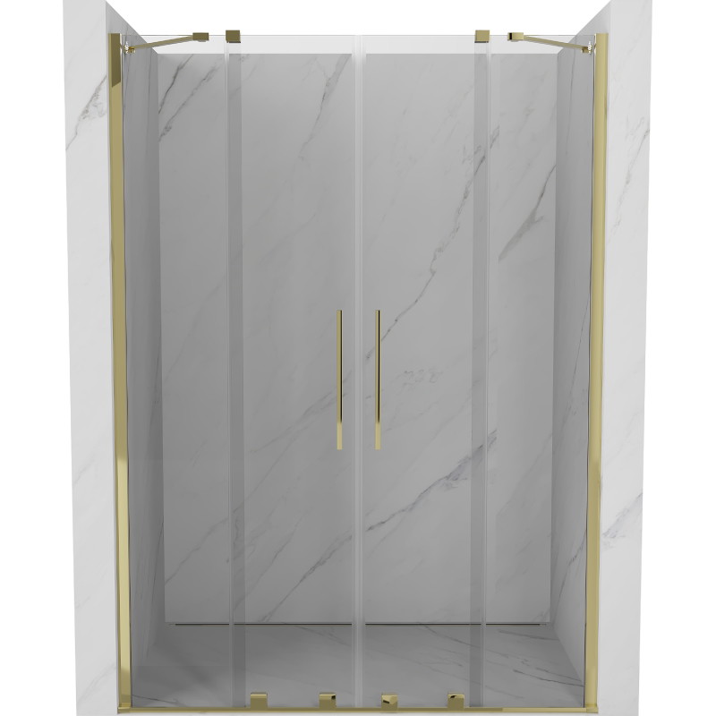 Mexen Velar Duo shower sliding doors 150 cm, transparent, gold - 871-150-000-02-50