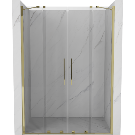 Mexen Velar Duo sliding shower doors 150 cm, transparent, gold - 871-150-000-02-50