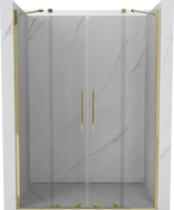 Mexen Velar Duo 150 cm Sliding Shower Doors, Transparent, Gold - 871-150-000-02-50