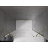 Mexen Velar Duo 150 cm Sliding Shower Doors, Transparent, Gold - 871-150-000-02-50