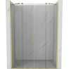 Mexen Velar Duo sliding shower door 140 cm, transparent, brushed gold - 871-140-000-02-55