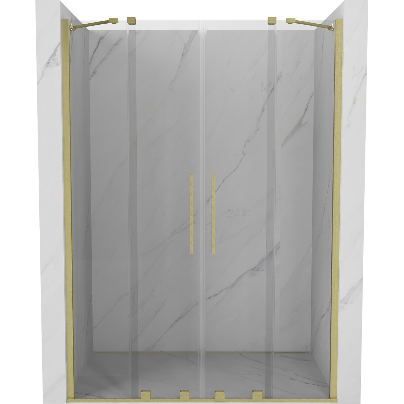 Mexen Velar Duo sliding shower doors 150 cm, transparent, gold brushed - 871-150-000-02-55