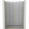 Mexen Velar Duo 150 cm Sliding Shower Door, Transparent, Brushed Gold - 871-150-000-02-55