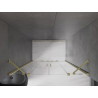 Mexen Velar Duo Sliding Shower Doors 150 cm, Transparent, Brushed Gold - 871-150-000-02-55