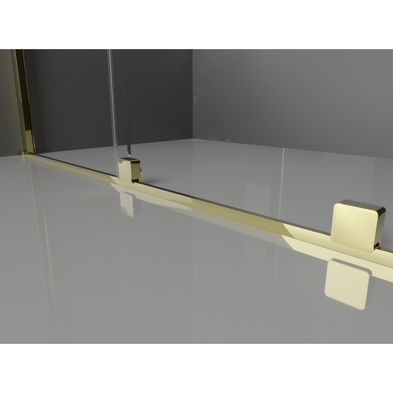 Mexen Velar Duo sliding shower doors 160 cm, transparent, brushed gold - 871-160-000-02-55