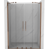 Mexen Velar Duo 160 cm Sliding Shower Door, Transparent, Rose Gold - 871-160-000-02-60