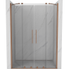 Mexen Velar Duo Sliding Shower Doors 140 cm, Transparent, Brushed Copper - 871-140-000-02-65