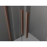 Mexen Velar Duo sliding shower door 140 cm, transparent, brushed copper - 871-140-000-02-65