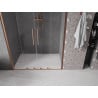 Mexen Velar Duo sliding shower door 150 cm, transparent, brushed copper - 871-150-000-02-65