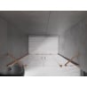 Mexen Velar Duo sliding shower door 150 cm, transparent, brushed copper - 871-150-000-02-65
