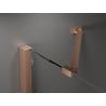 Mexen Velar Duo sliding shower door 150 cm, transparent, brushed copper - 871-150-000-02-65