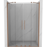 Mexen Velar Duo Sliding Shower Doors 160 cm, Transparent, Brushed Copper - 871-160-000-02-65