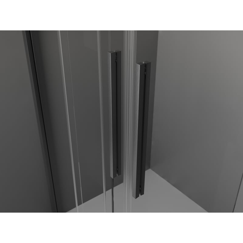 Mexen Velar Duo Sliding Shower Door 150 cm, Transparent, Brushed Gun Gray - 871-150-000-02-66