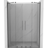 Mexen Velar Duo sliding shower door 160 cm, transparent, brushed gun gray - 871-160-000-02-66
