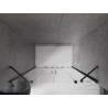 Mexen Velar Duo sliding shower doors 140 cm, transparent, black - 871-140-000-02-70