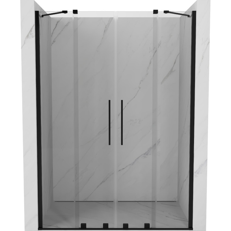 Mexen Velar Duo Sliding Shower Doors 150 cm, Transparent, Black - 871-150-000-02-70