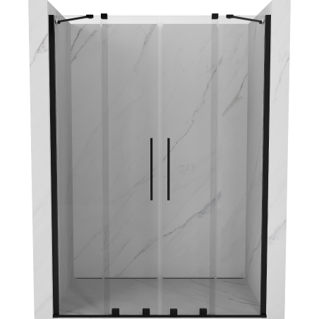 Mexen Velar Duo sliding shower door 150 cm, transparent, black - 871-150-000-02-70