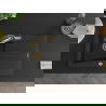 Mexen Cesar 1-compartment granite sink with a drip tray and kitchen mixer tap Duo, Black - 6514-77-671701-57-G