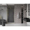 Mexen Velar sliding shower doors 100 cm, transparent, brushed gold - 871-100-000-01-55