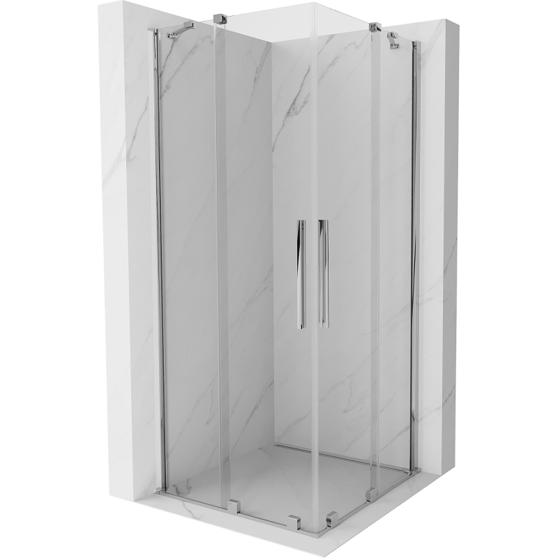 Mexen Velar Duo Sliding Shower Enclosure 90 x 90 cm, Transparent, Chrome - 871-090-090-02-01