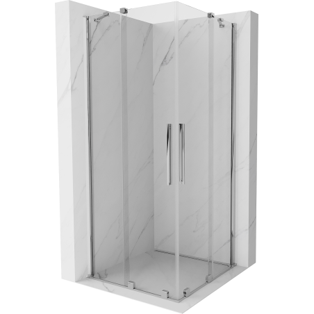 Mexen Velar Duo Sliding Shower Enclosure 90 x 90 cm, Transparent, Chrome - 871-090-090-02-01