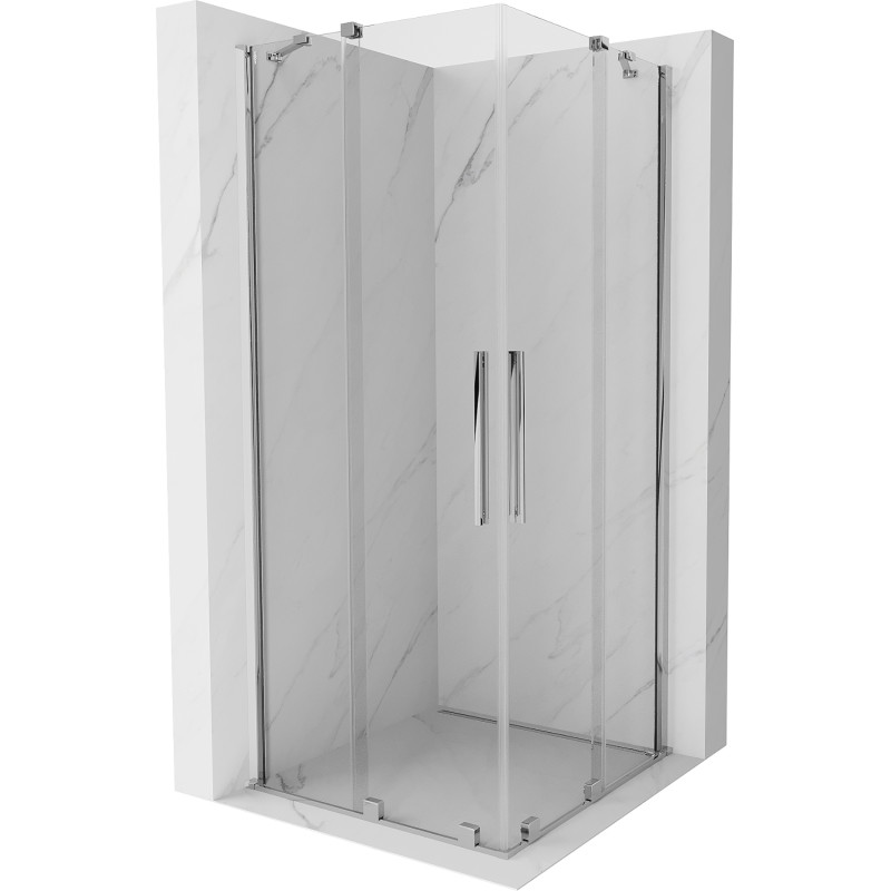 Mexen Velar Duo sliding shower cabin 100 x 100 cm, transparent, chrome - 871-100-100-02-01