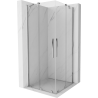 Mexen Velar Duo extendable shower cubicle 100 x 100 cm, transparent, chrome - 871-100-100-02-01