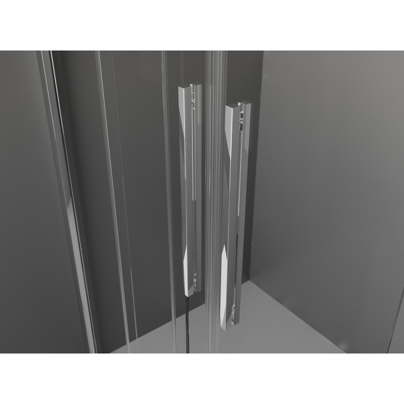 Mexen Velar Duo sliding shower cabin 100 x 100 cm, transparent, chrome - 871-100-100-02-01
