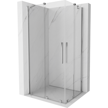Mexen Velar Duo Sliding Shower Cabin 90 x 80 cm, Transparent, Chrome - 871-090-080-02-01