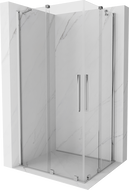 Mexen Velar Duo extendable shower cubicle 90 x 80 cm, transparent, chrome - 871-090-080-02-01